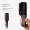 Men Beard Brush Wood Handle Boar Bristle Moustache Cleaning Brush Hairdressing Anti Static Barber Hair Styling Comb Tool 2