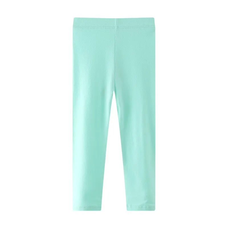 Spring Girls Leggings Cotton Trousers Kids Pants Girls Pants Solid Color Children Leggings Trousers 2-7T solid color pantyhose kids leggings