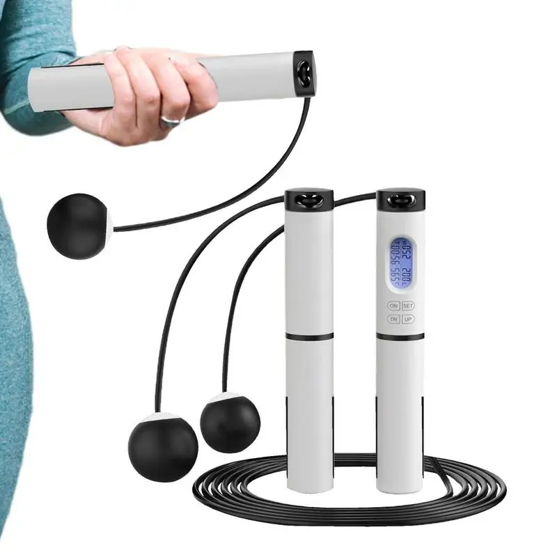Cordless Jump Rope Skipping Rope With Digital Counter Weighted Jump Rope Fitness Exercise