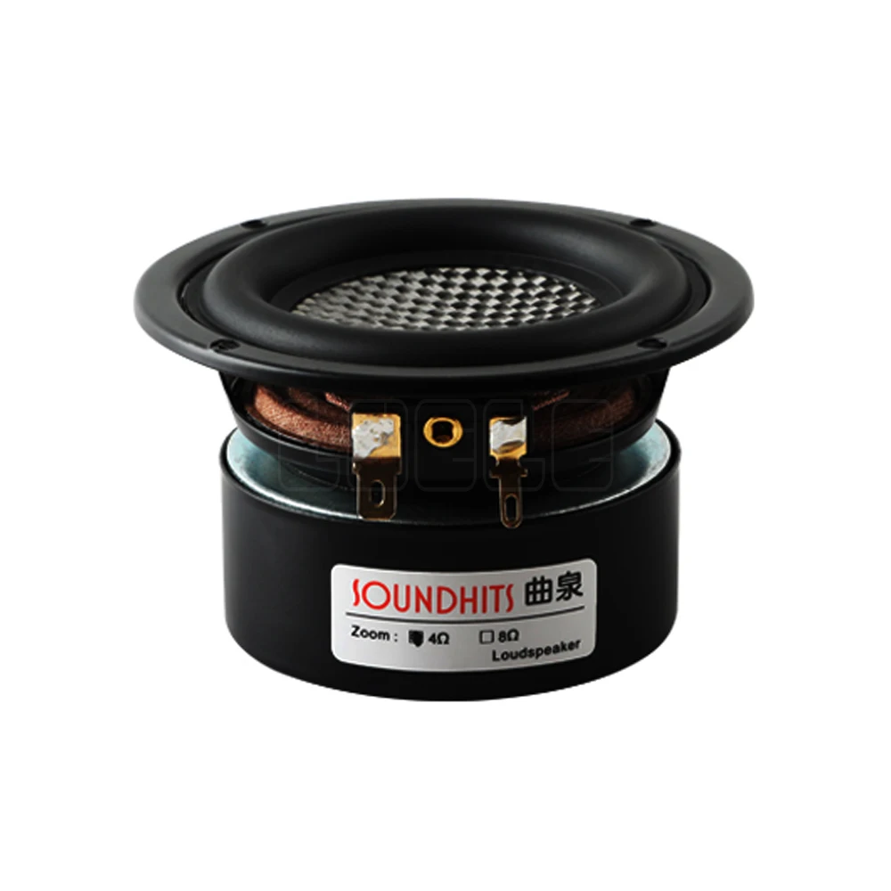 Lyele Audio 3-inch Subwoofer Speaker 25W HiFi Home Bookshelf Acoustic Amplifier Carbon Fiber Cone Bass Speaker Woofers