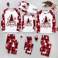 Christmas Family Matching Outfits Mom Dad Kids 2 Pieces Pajamas Set Baby Rompers Casual Loose Sleepwear Xmas Family Look Pyjamas 1