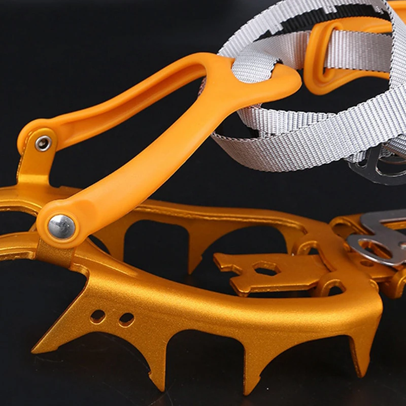 14 Teeth Ice Gripper Walking Crampons Ultralight Aluminum Alloy Mountaineering Crampons Equipment 6