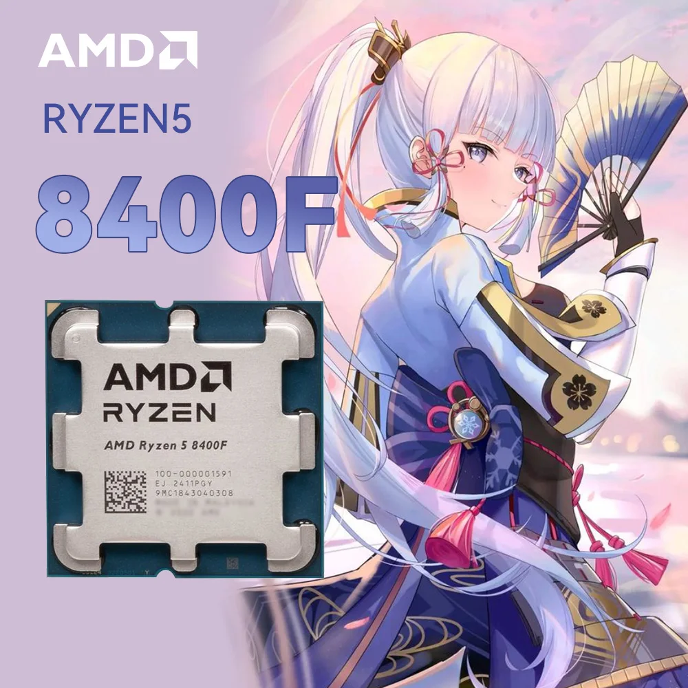 AMD R5 8400F Ryzen 5 8400F 6 Cores 12 Threads 4.2GHz Desktop computer cpu processor with AM5 Socket CPU