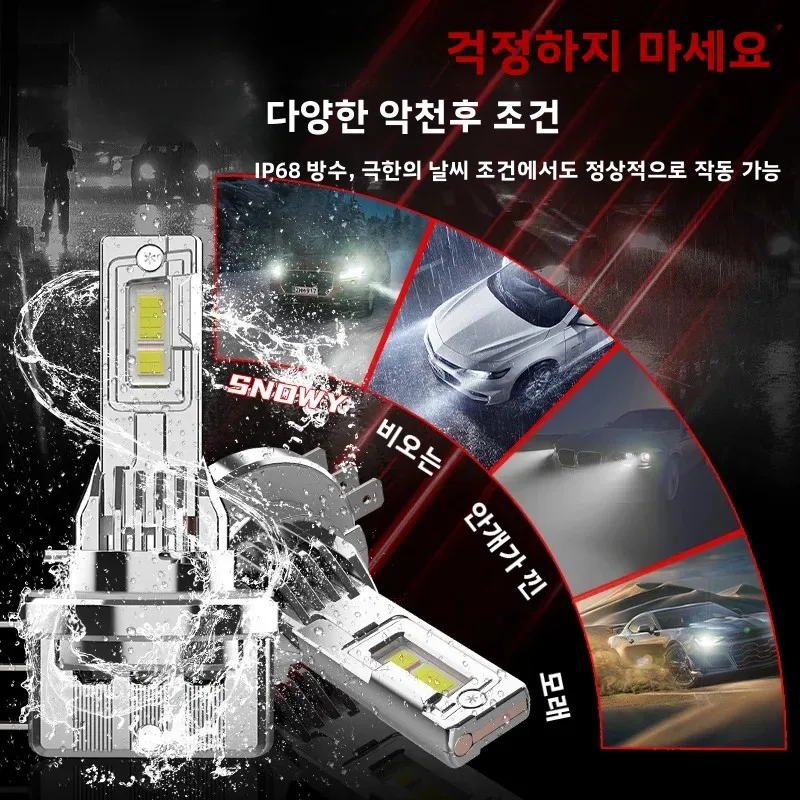 2PCS H15 올메탈 자동차 헤드라이트 전구 70W LED 헤드라이트 6000K 캔버스 오류 없음 DRL 폭스바겐 BMW 골프7 30000LM 플러그 앤 플레이 12V