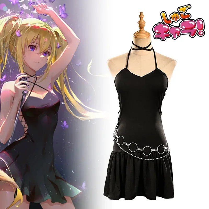

Новый костюм для косплея Аниме Shugo Chara Tsukiyomi Utau, женское Хлопковое платье для взрослых, полный комплект, костюм на Хэллоуин, Женская юбка