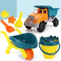 Sand Kit Outdoor Game Parent-Children Interactive Shovel Rake Mold Beach Castle Bucket Sand Toys Set Truck Trolley 1