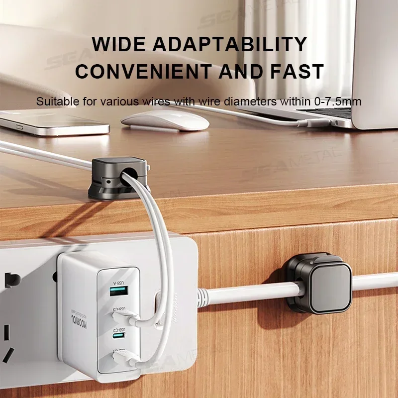 Multifunction Portable Magnetic Cable Clips Adjustable Cord Holder Cabled Management Cables Smooth Wire Keeper Organizer Holders