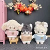10cm cotton doll winter loop down sweater with shoulder strap pants set, cute doll changing outfit 3