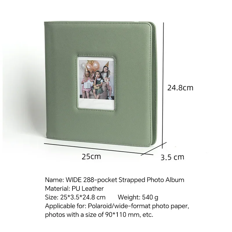 288 Pockets Large Instant Photo Album PU Leather for Polaroid I