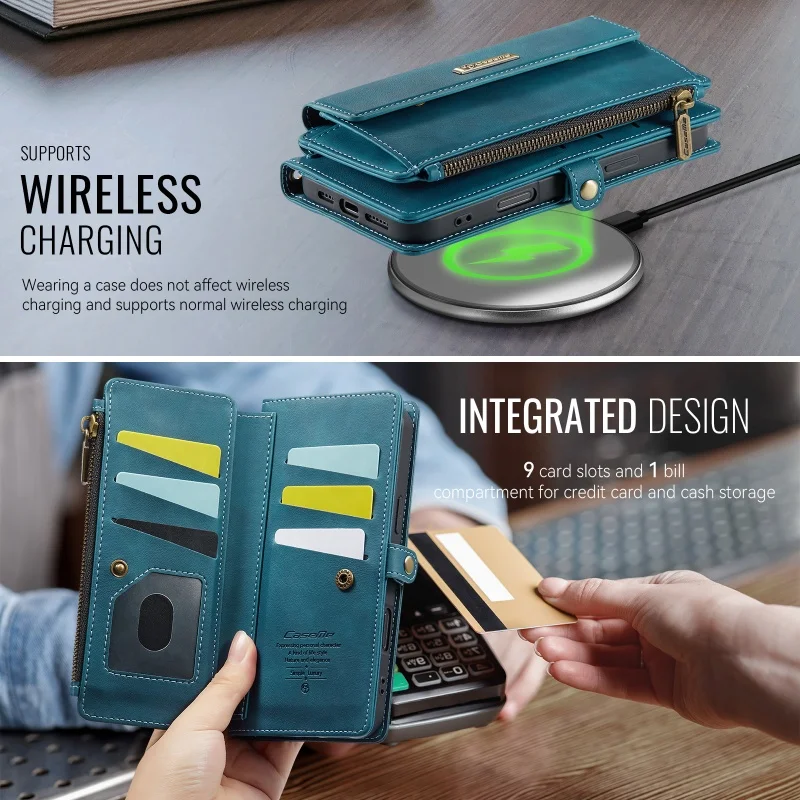 Crossbody Leather Wallet Phone Case For iPhone Air 17 Pro Max 17E 16 15 Plus 14 13 12 11 Wireless Charging Card Holder Cover Bag 2