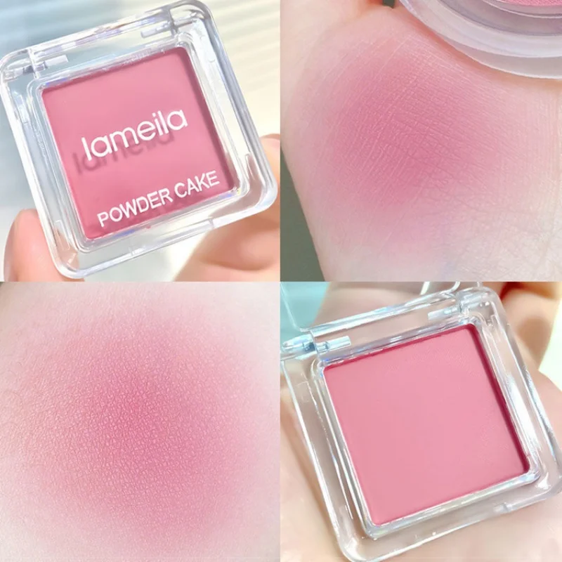 Face Blusher Matte Natural Cheek Tint Waterproof Contouring Cosmetics Blush Powder 1pcs