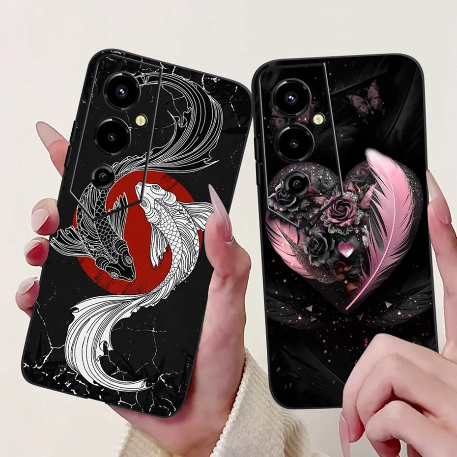Sleek Black Silicone Soft Phone Case with Enhanced Bumpers