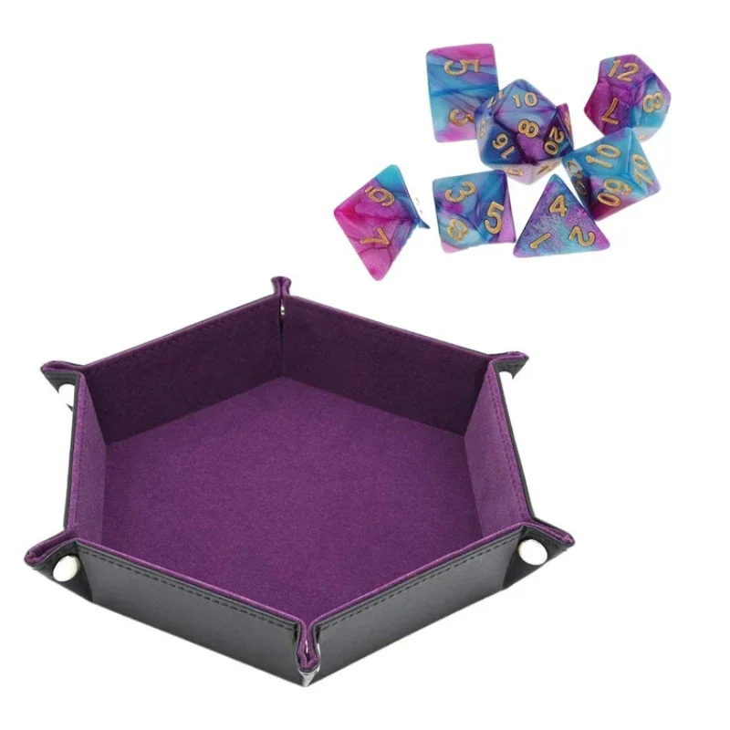 Board Game Hexagonal Velvet Dice Board 1PC