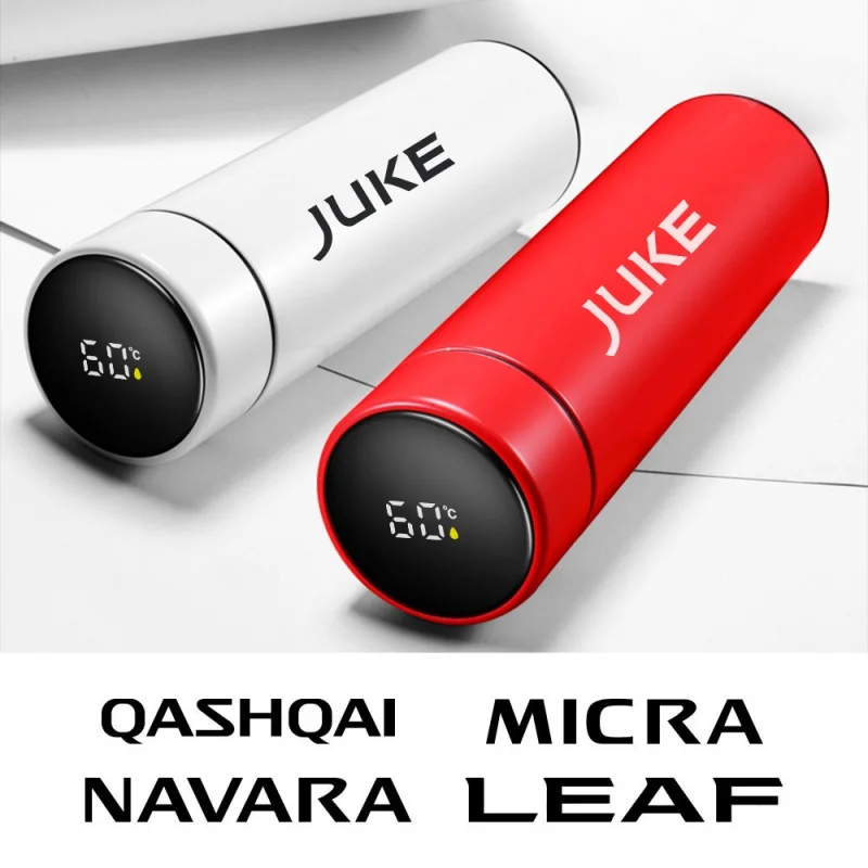 

Car Intelligent Thermos Cup For Nissan Qashqai Juke Micra Leaf Pathfinder 370z Kicks Navara Nv200 Serena 350Z Versa Accessories