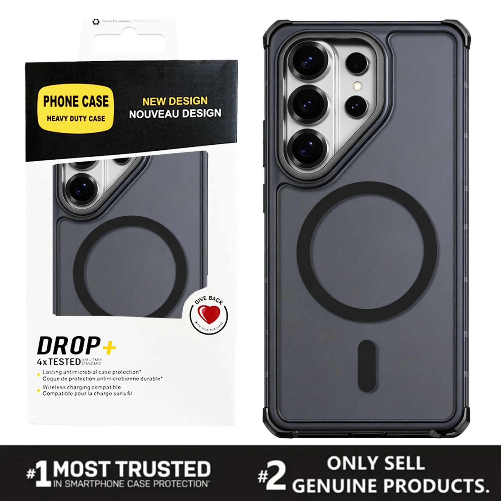 Hybrid Rugged Armor OTT-BOX Shockproof Case with MagSafe Charging Compatibility
