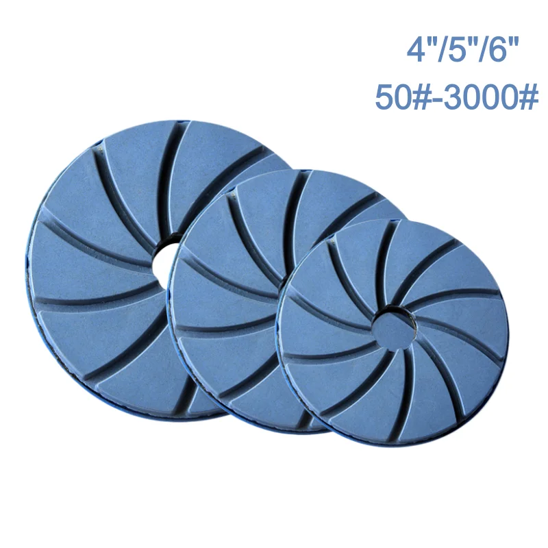 1 Stück 4'' 5'' 6'' Schneckenverschluss Marmor-Polierpads Betonboden-Polierpad Kantenschleifscheibe Körnung 50-3000