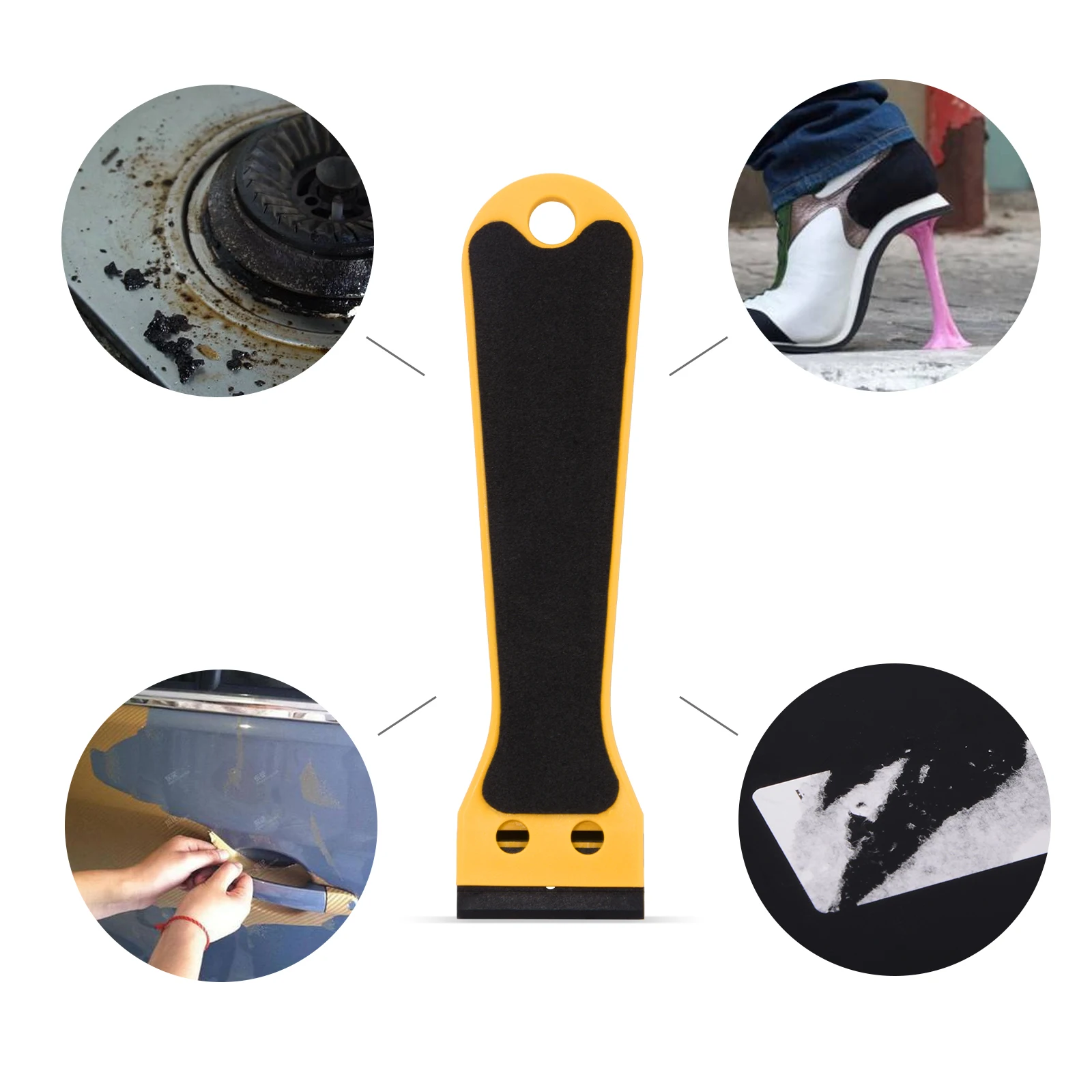 FOSHIO Car Sticker Removal Razor Scraper Plastic Blades Wrap Film Decal  Glue Squeegee Shovel Glass Window Label Cleaning Tools - AliExpress
