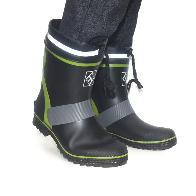 Waterproof Fishing Boots Men Women Rubber Mid Tube Rain Shoes Hunting Working Anti Slip Rain Boots