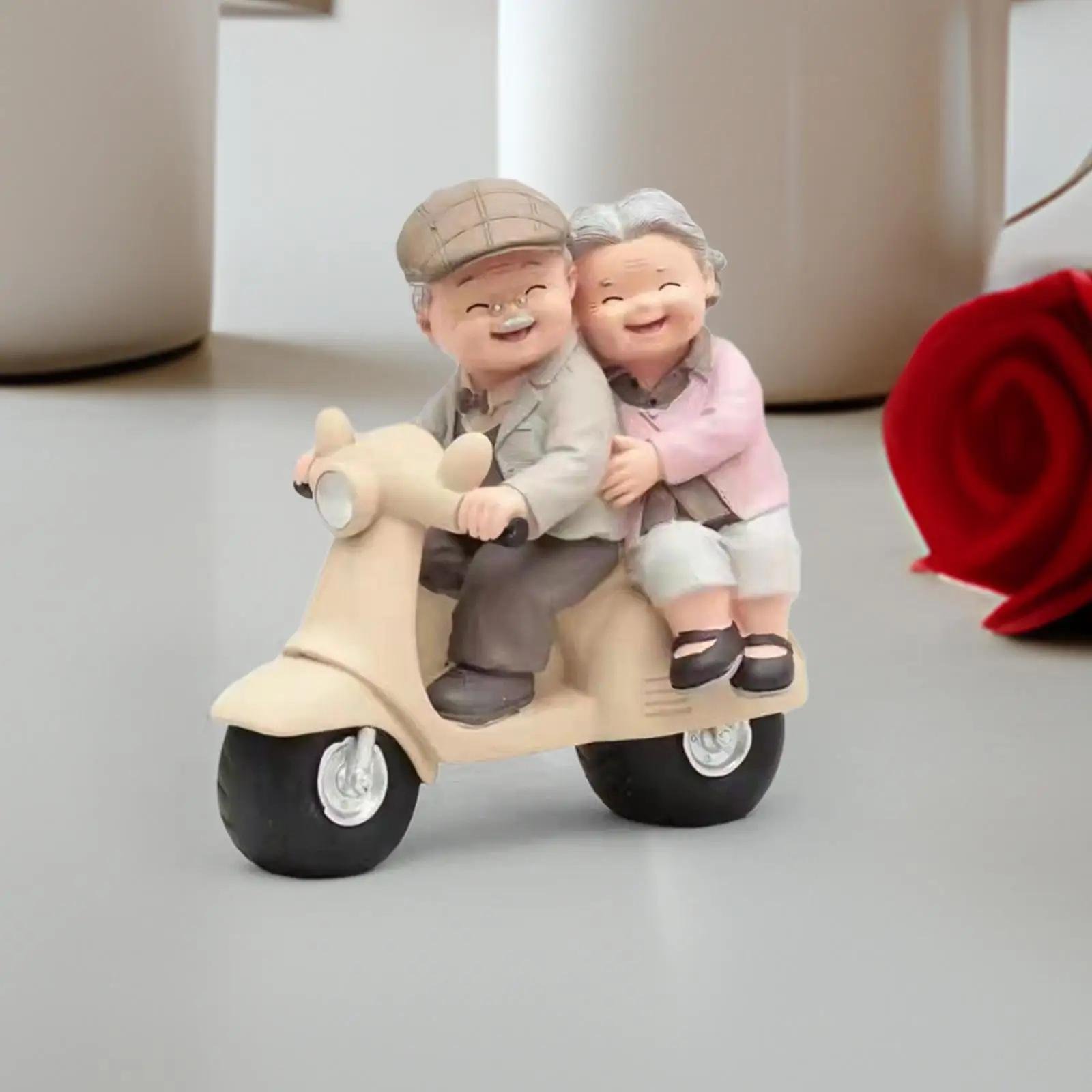 Vecchia Coppia Figurina Anniversario Di Matrimonio Regali Commemorativi Scultura Da Collezione