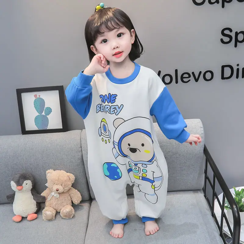 Spring Autumn Children's One-piece Pajamas Girl Baby Thin Style Pajamas Baby Home Clothes Pijamas Para Ni&ntilde;as New