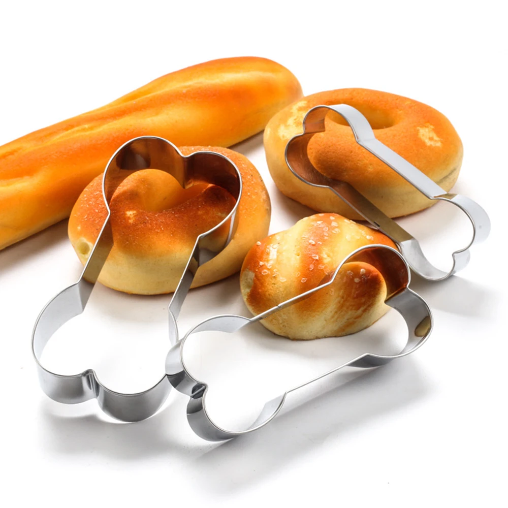 Set Cookie Cutter Set Baking Tray Dog Bone Shape Cookies Stainless Steel Cookie Mold Baking Kitchen Cutter Tools
