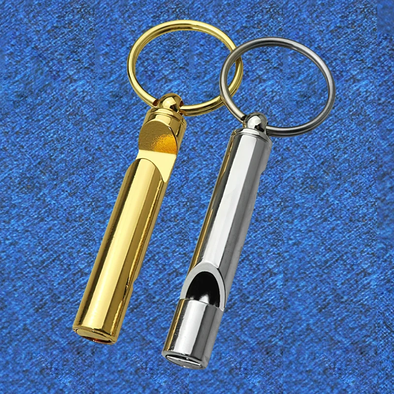 

Sport Whistles Keychain Pendant Metal Survival Mini Size Whistles Key Chain Keyring Outdoor Emergency Siren Gift