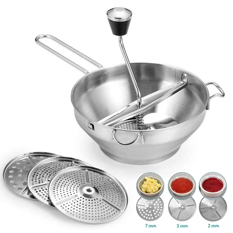 

Измельчитель для картофеля из нержавеющей стали, измельчитель для овощей, фруктов, тыквы, приспособление для прессования пюре, кухонные принадлежности для крепления пищи