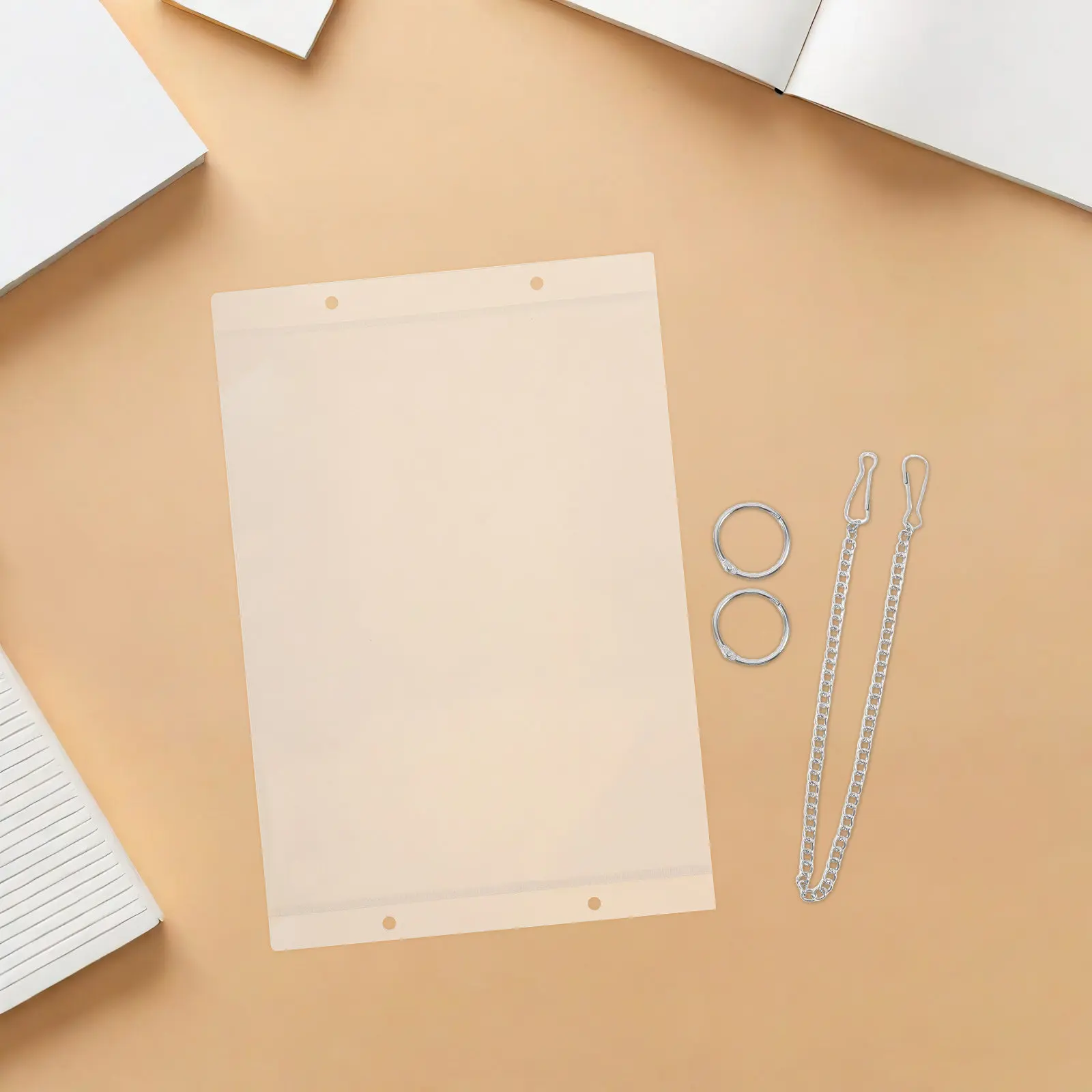 1 세트 투명 가격표 표시 가방 A5 측면 삽입 라벨 홀더 걸이형 정리함 슈퍼마켓 포스터 걸이형 디스플레이 포켓