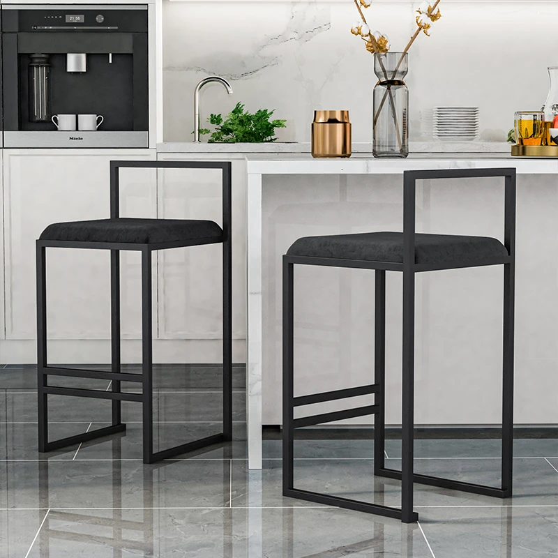 

Foot High Bar Stool Black Counter Kitchen Designer Luxury Dining Chair Vintage Silla Para Barra De Cocina Bar Furniture Mzy