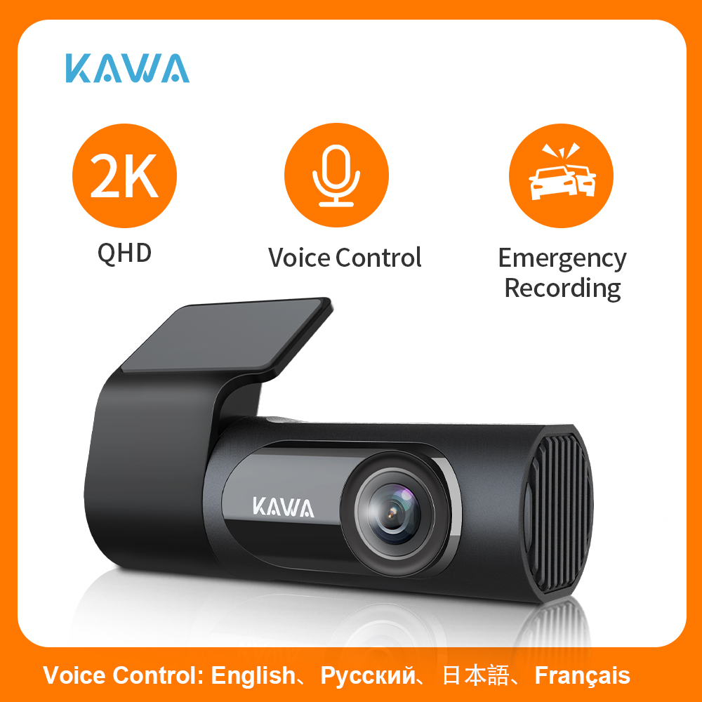 KAWA Car DVR D6 Dash Camera for Car 1440P Video Recorder Voice Control 24H Parking Mode App Control Night Vision Dash Cam
