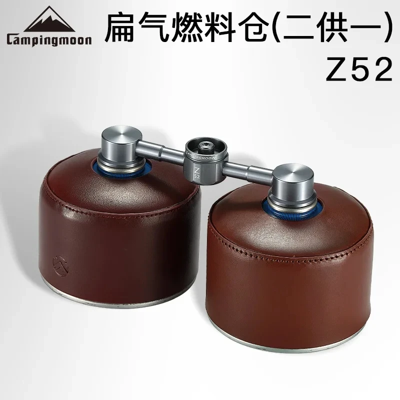 Outdoor Stove Camping Stove Accessories Flat Gas Furnace Head Two Supply One Flat Gas Fuel Silo CAMPINGMOON Z52 BKZ52 camping gas stove,camping stove accessories