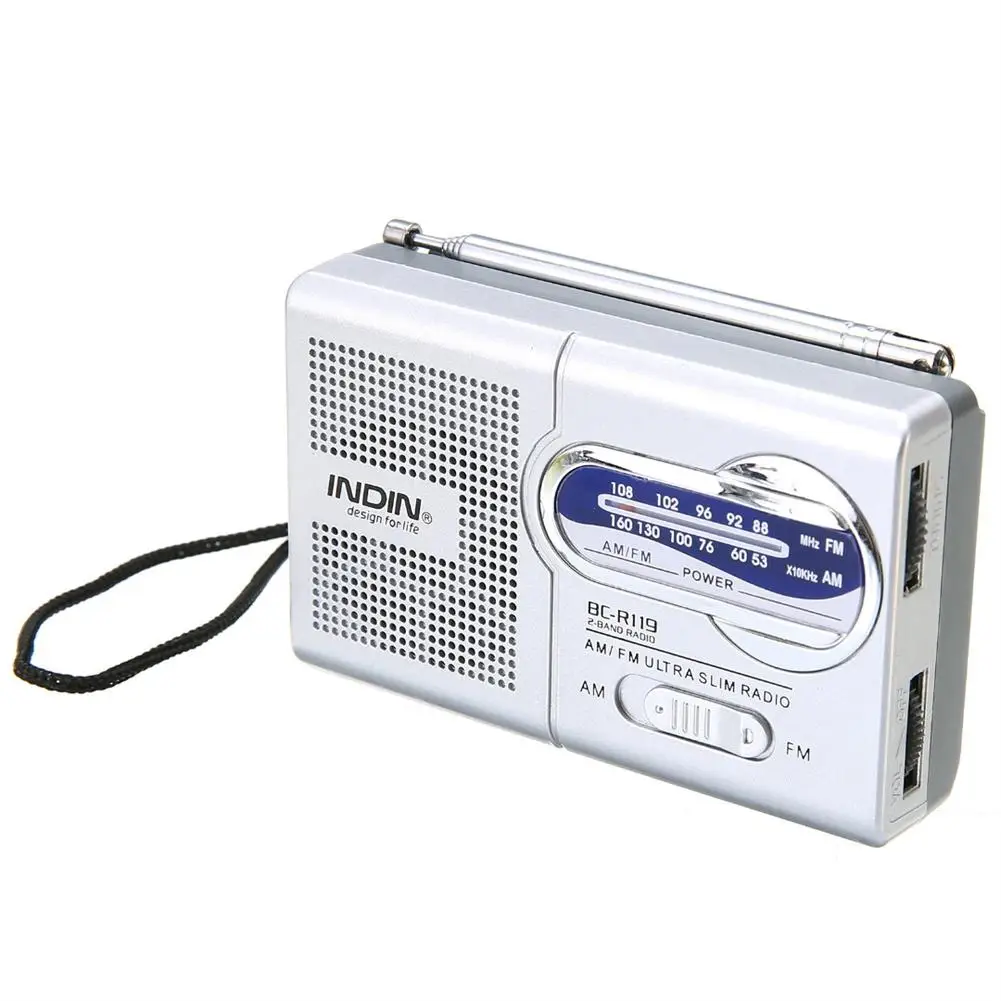 BC-R119 AM FM Battery Operated Portable Radio For Emergency Hurricane Running Walking Home