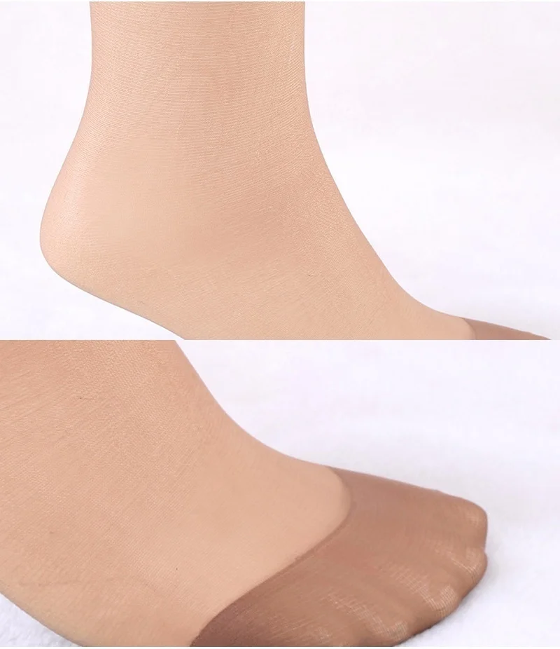 10Pairs Frauen Nylon Sommer einfarbig Atmungsaktive Ankle Socken Ultra dünne Transluzente Elastische Seidige Kurze weibliche Seidenstrümpfe – Detail 4