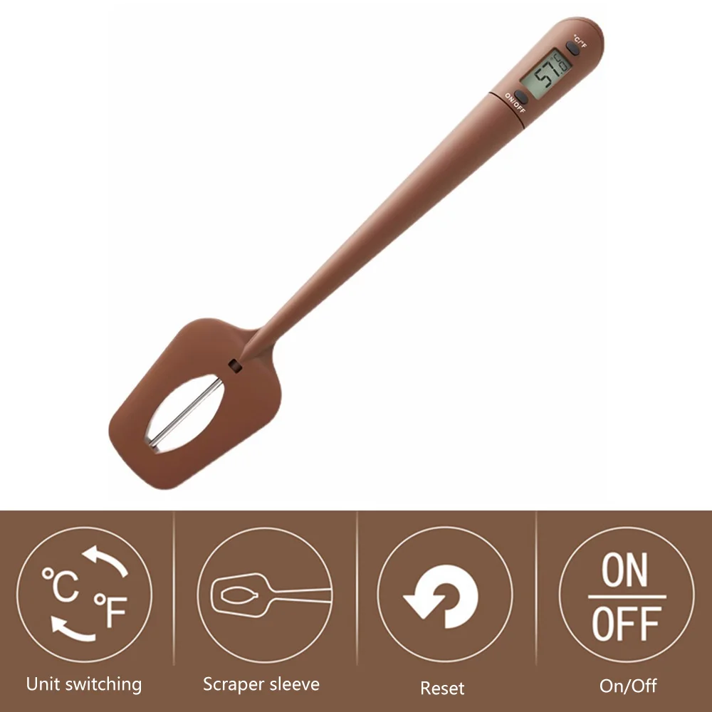 Chocolate Scraper Digital Spatula with Thermometer 2 in1 Baking Thermometer  Coffee Candy Fry Detecting Temperature Kitchen Tools