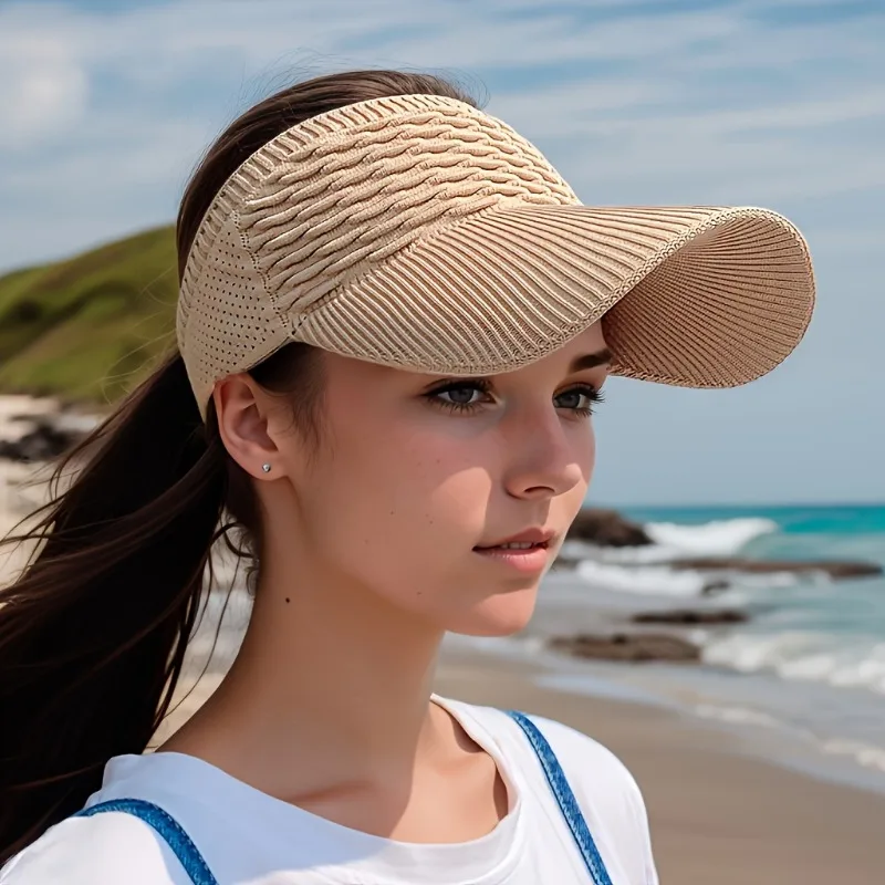 Fish Scale Empty Top Internet Celebrity Summer Sun Hat Korean Version Knitted Baseball Duckbill Hat Outdoor Sports Sun baseball cap sun hat