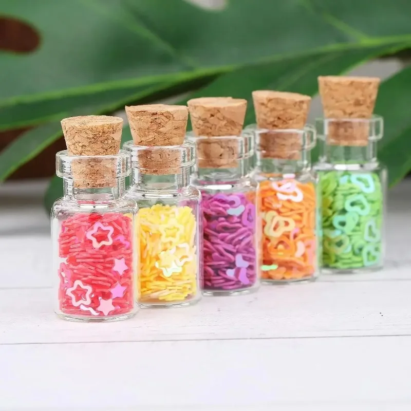 10/100PCS Mini Clear Glass Bottle with Cork DIY Art Craft Wishing Drifting Bottles Small Storage Jars Wedding Party Decor Supply