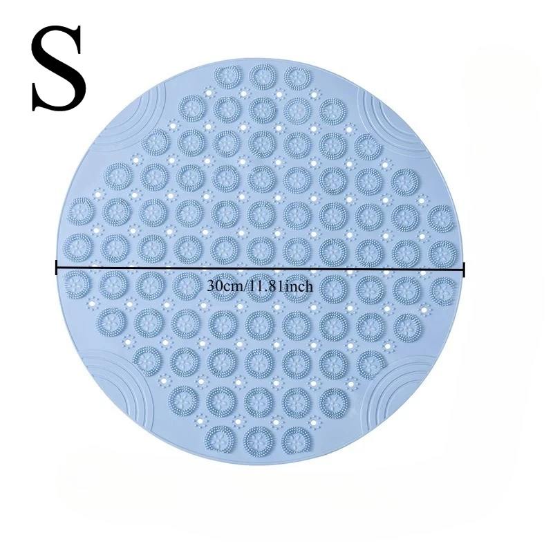 Bathroom Shower Pad,Suction Cup Circular Bathroom Pad,Shower Blanket with Drainage Hole,Foot Massage Pad,Bathtub Soft Shower Pad