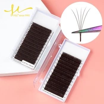 H&L SINCE 1990 12 Rowsblack brown eyelashes, double pointed eyelashes makeup tool,  professional false eyelashes 1