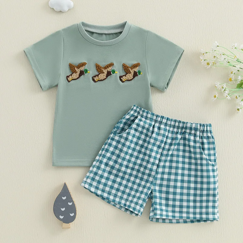 Embroidered T-Shirt & Shorts Set 5