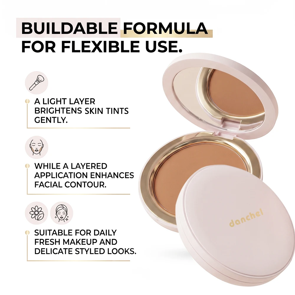 Warm Radiance Soft-Matte Bronzing Powder with Buildable Coverage