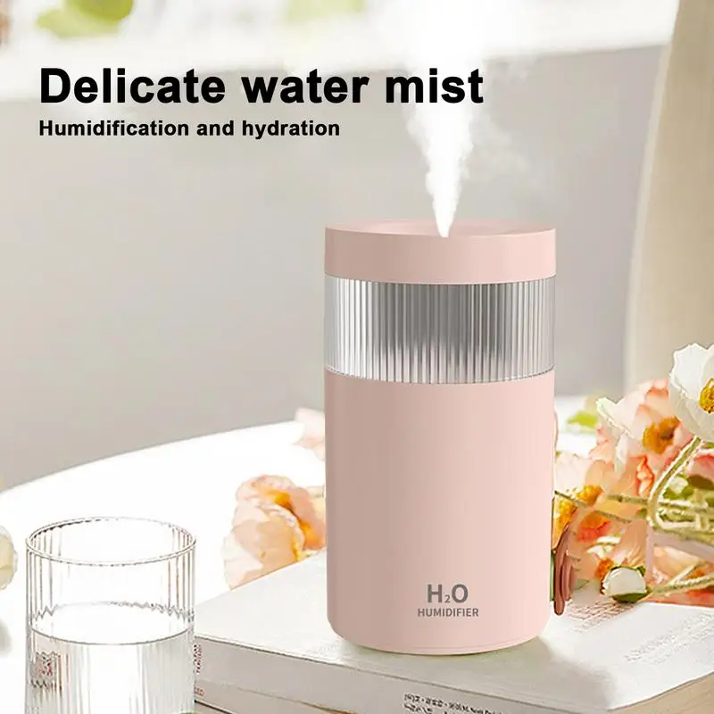 Small Humidifiers Portable Portable Humidifier 300ML Rechargeable Auto Shut-Off Humidifiers With Colorful Lights For Sleeping