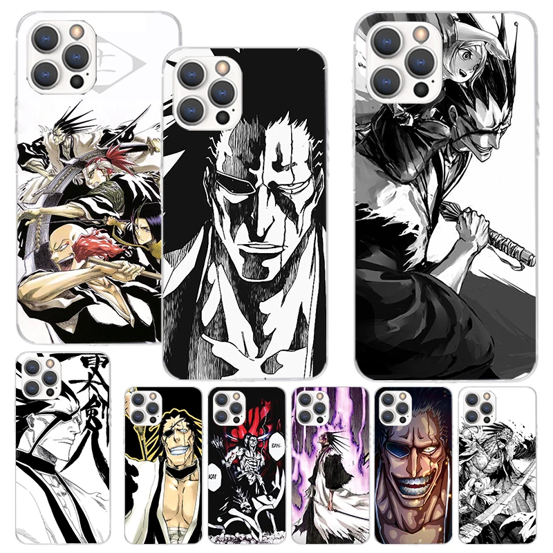 Отбеливающий мягкий чехол Zaraki Kenpachi с принтом для iPhone 11 13 14 Pro Max 15 12 Mini, чехол для телефона XS XR X SE 7 Plus 8, чехол с рисунком