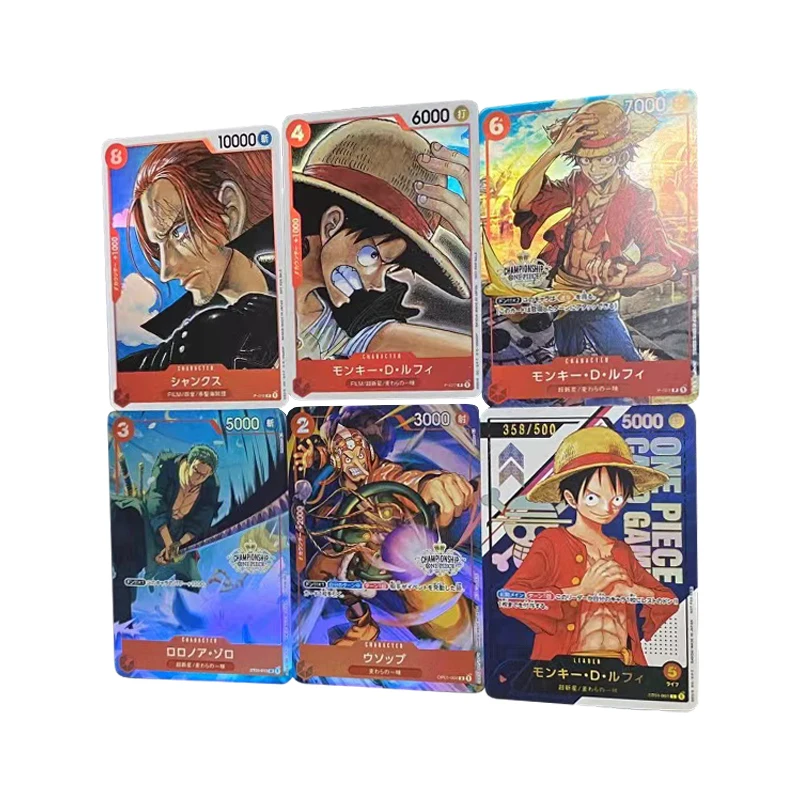 6Pcs Anime One Piece Flash Cards Opcg Real Combat Sostituzione Card Rufy Boahancock Zoro Classic Collection Card Giocattoli Regalo