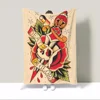 Custom Blankets for Adults New School Tattoo Thin Wadding Blanket King Size Microfiber Bedding Fluffy Plaid Home Interior Throw 3