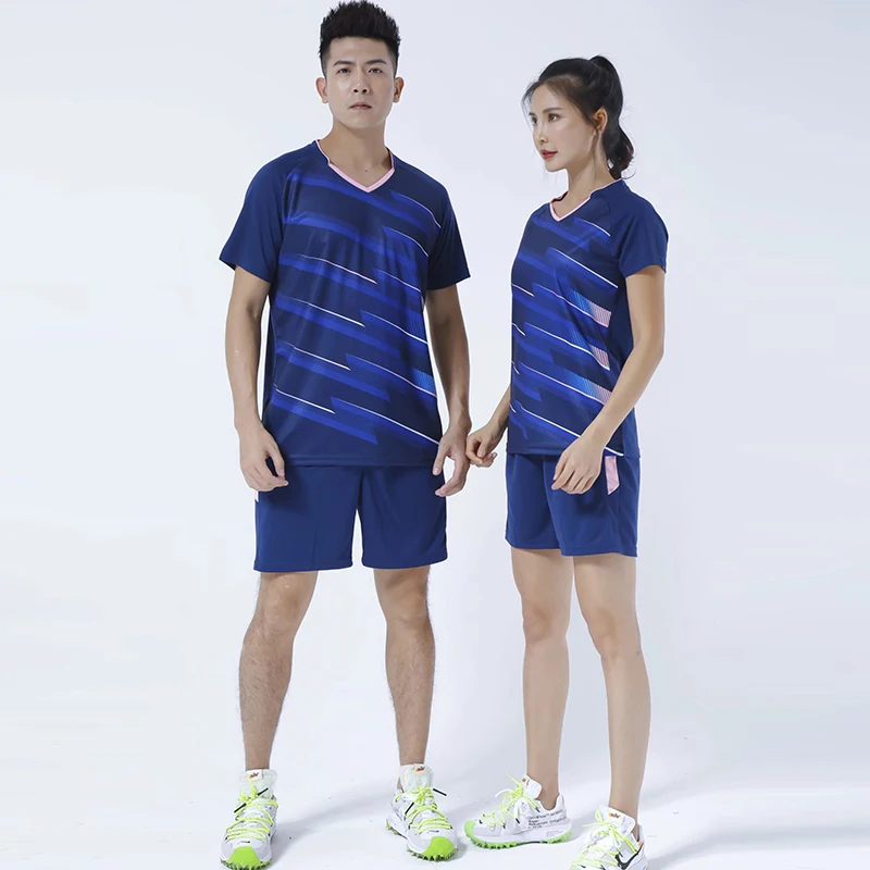 Stripe Volleyball Uniform Sets for Men Women Badminton Table Tennis Jersey Clothes New Style Professional Quick-dry
