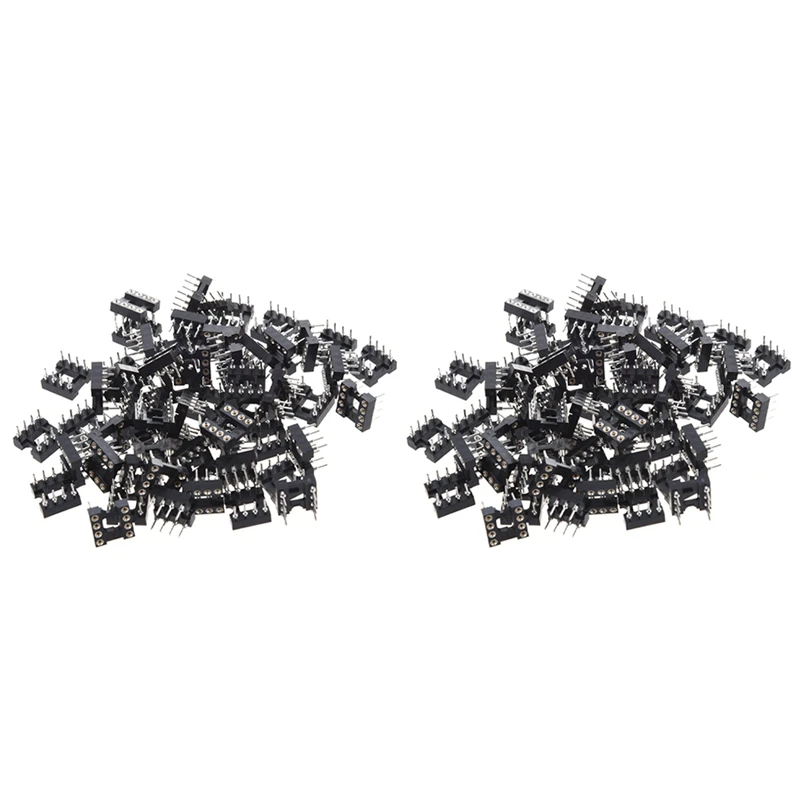 

120 Pcs 8 Round Pin 2.54Mm Pitch DIP Ic Adaptor Sockets