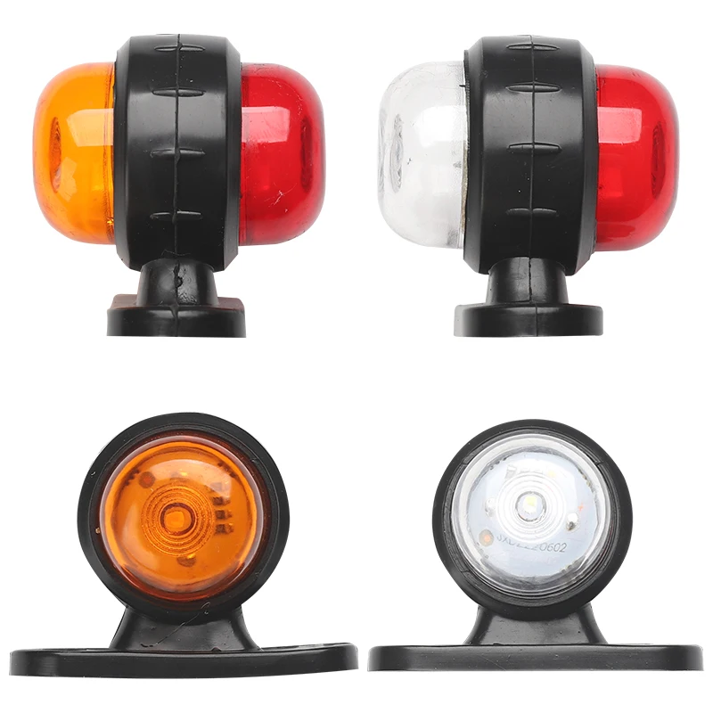 

4PCS 12-24V Universal Side Marker Light Double Side Lighting Indicator Lamp for Cars Warning Light