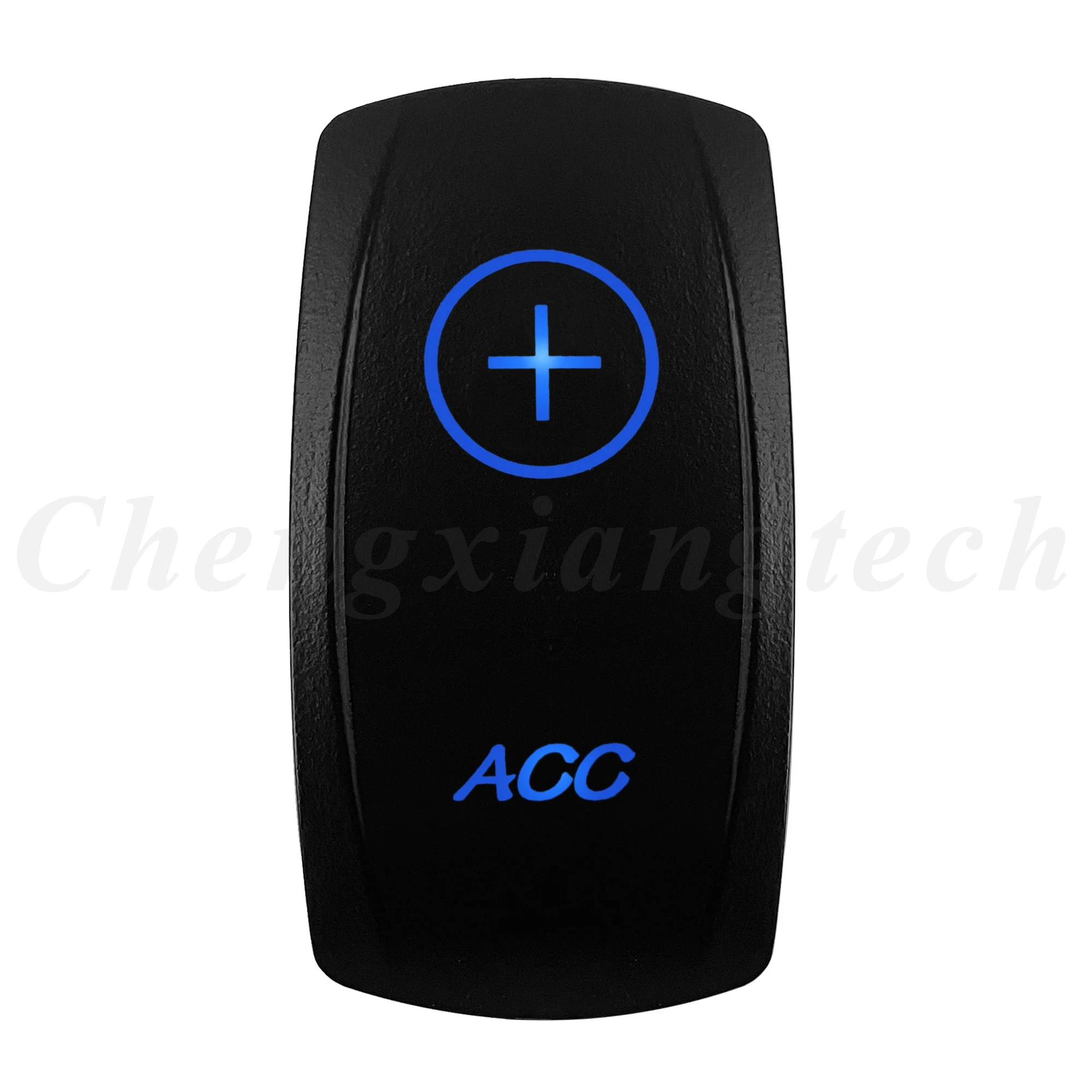 12V 20A Blue LED Waterproof Laser Rocker Switch - IP68 Rated