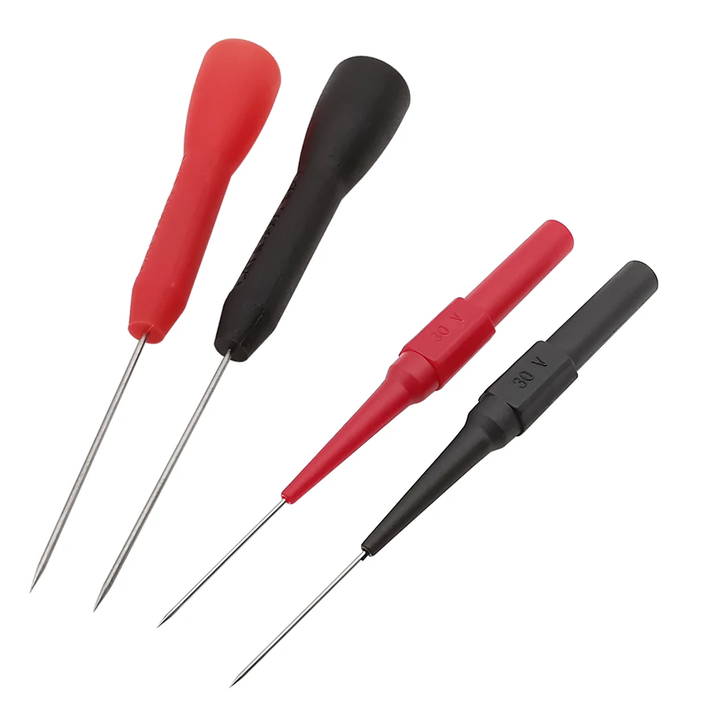 

2/4/6Pcs Instrumentation Test Probe Digital Multimeter Test 30V 1A/600V 10A Instrument Part Repair Test Puncture Clamp Needle