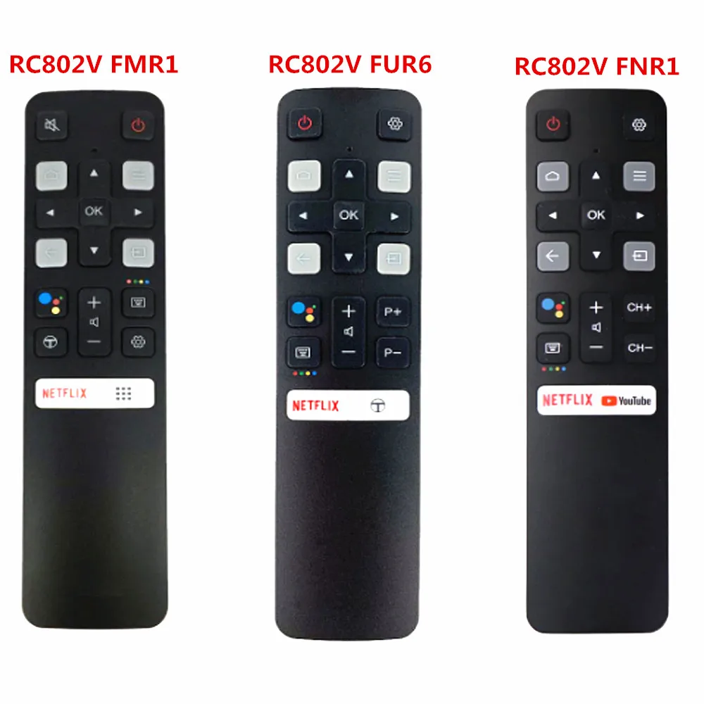 

New Original TCL Remote Control RC802V FMR1 RC802V FUR6 RC802V FNR1 use For TCL Android 4K Smart TV